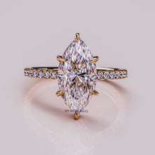 3 CT Marquise Cut Delicate Moissanite Engagement Ring