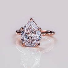 3 CT Pear Shaped Moissanite Solitaire Engagement Ring