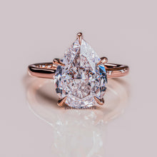 3 CT Pear Shaped Moissanite Solitaire Engagement Ring