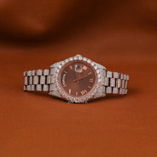 Hip Hop Style VVS Round Moissanite Iced Out Day Date Stylish Watch