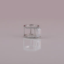 Lab Grown Diamond White Emerald Cut Engagement Ring For Her