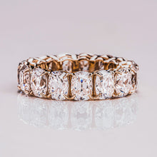 Elongated Cushion Cut Moissanite Diamond Classic Eternity Band