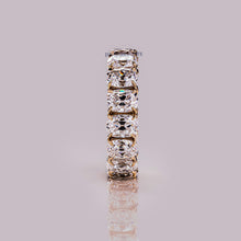 Elongated Cushion Cut Moissanite Diamond Classic Eternity Band