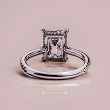 Emerald Cut 3 CT Moissanite Solitaire Engagement Ring