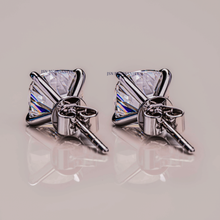 2 CT Cushion Cut Each Moissanite Diamond Solitaire Stud Earrings