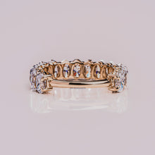 Oval Cut Shared Prong Moissanite Eternity Wedding Band