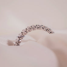 Round Moissanite Diamond Full Eternity Matching Wedding Band