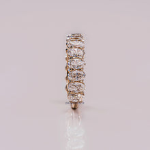 Oval Cut Shared Prong Moissanite Eternity Wedding Band