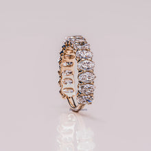 Oval Cut Shared Prong Moissanite Eternity Wedding Band