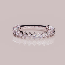 Round Moissanite Diamond Full Eternity Matching Wedding Band