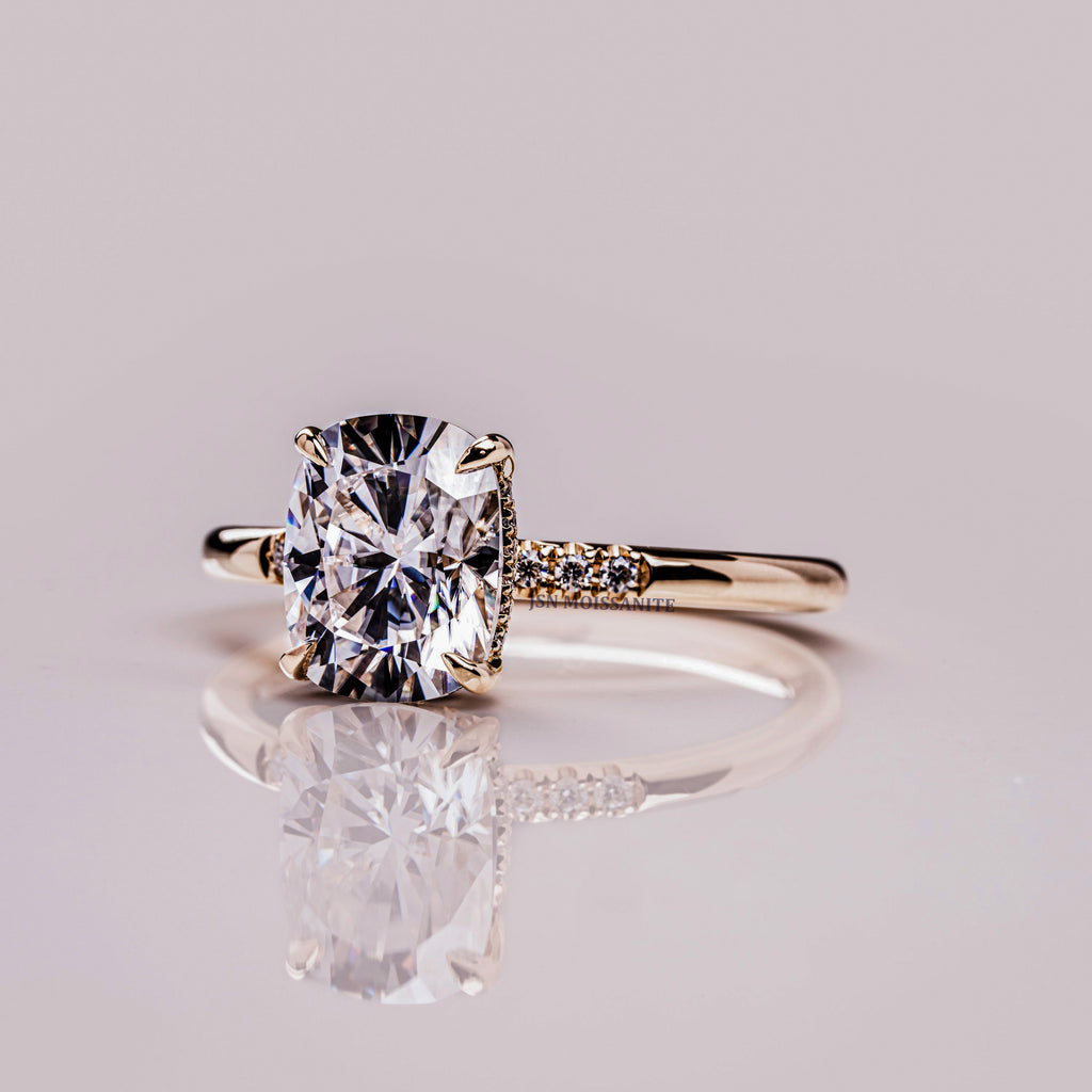 3 CT Elongated Cushion Cut Moissanite Engagement Ring