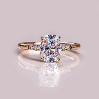 2.5 CT Elongated Cushion Cut Moissanite Solitaire Ring For Her