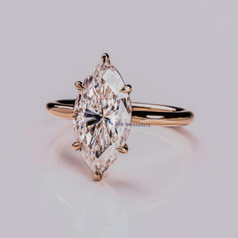 5 CT Marquise Cut Moissanite Diamond Engagement Ring