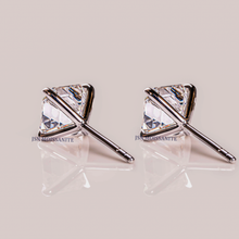 3 CT Each Moissanite Asscher Cut Solitaire Stud Earrings For Women