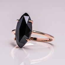 5 CT Black Moissanite Marquise Shape Solitaire Engagement Ring