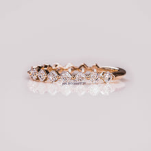 Asscher Cut Moissanite Diamond Half Eternity Wedding Band