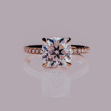 4 CT Cushion Cut Moissanite Diamond Solitaire Engagement Ring