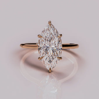 5 CT Marquise Cut Moissanite Solitaire Engagement Ring