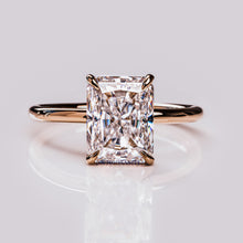 4 CT Radiant Cut Moissanite Delicate Solitaire Wedding Ring