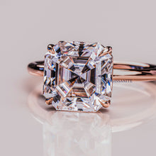 3 CT Asscher Cut Moissanite Diamond Solitaire Engagement Ring