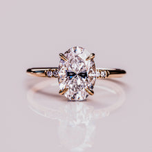 Oval Cut Solitaire Moissanite Engagement Ring