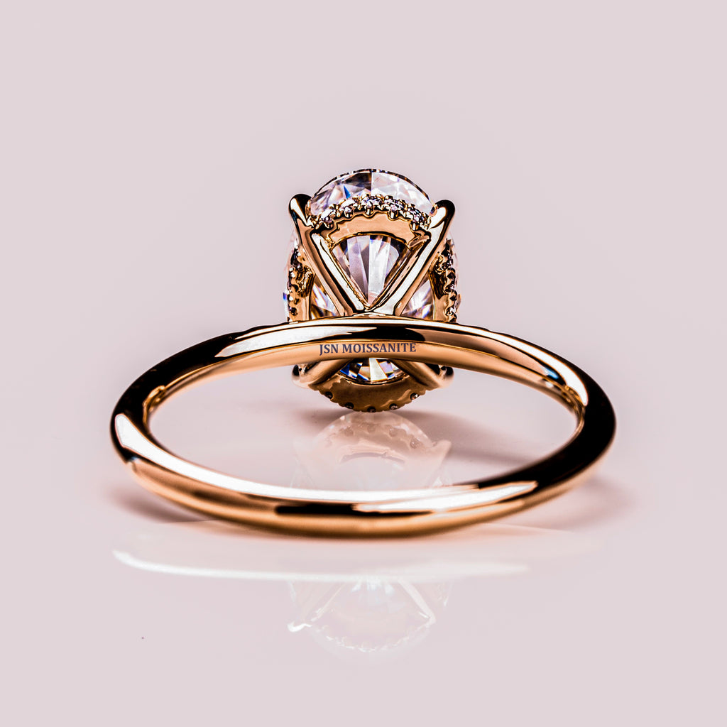 Oval Cut Solitaire Moissanite Engagement Ring