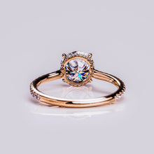 3 CT Round Moissanite Diamond Thin Band Solitaire Ring