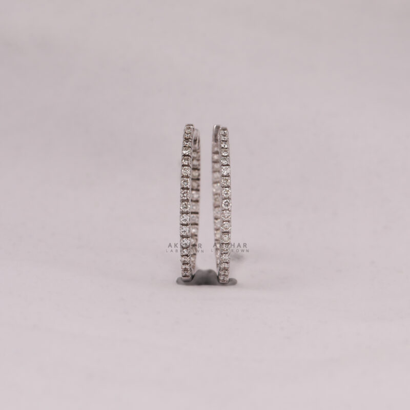 diamond hoop earrings for women​