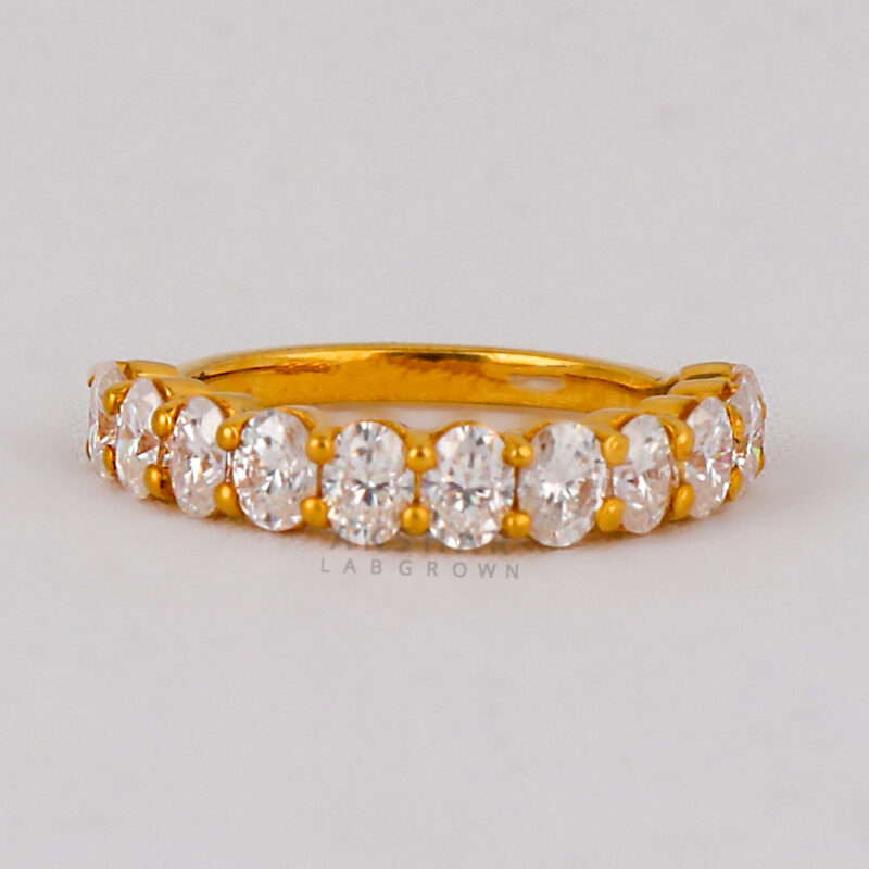 lab diamond half eternity band​