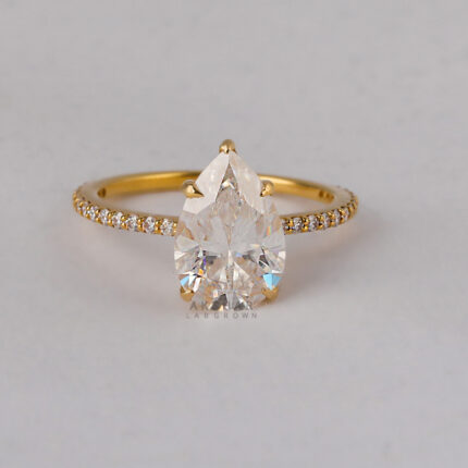 Pear Cut Pave setting Ring