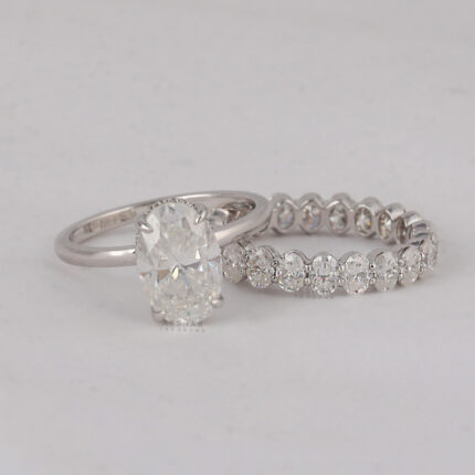 Oval Cut Diamond Ring Set