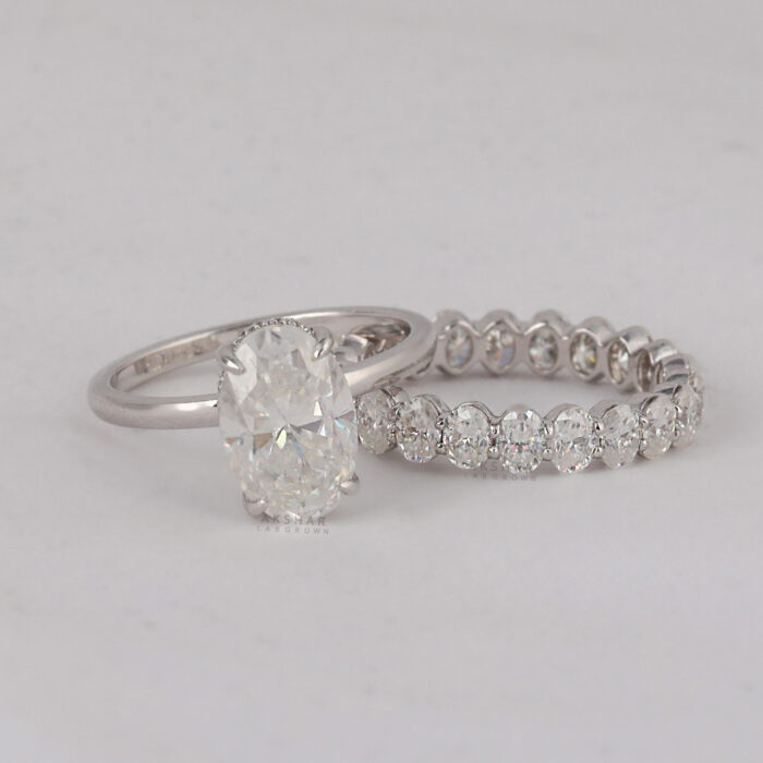 Oval Cut Diamond Ring Set