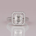 asscher cut diamond ring