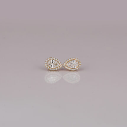 diamond halo earrings studs​