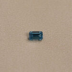 Emerald cut blue diamond