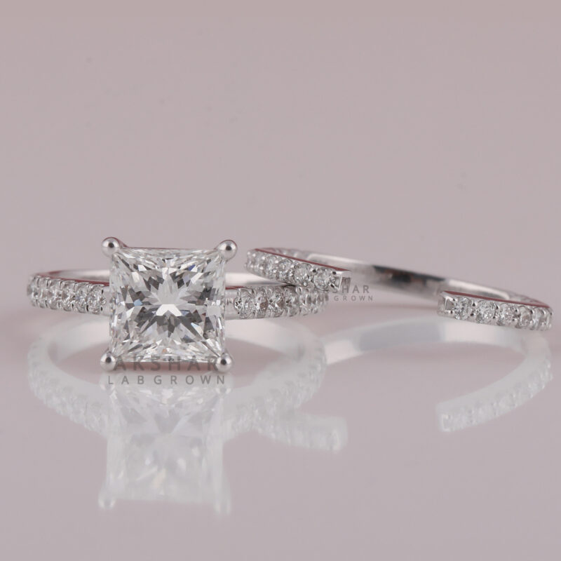 wedding ring princess cut