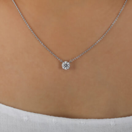 diamond solitaire necklace​