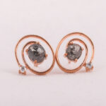 Salt And Pepper Diamond Earring