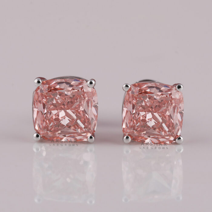 pink diamond earrings