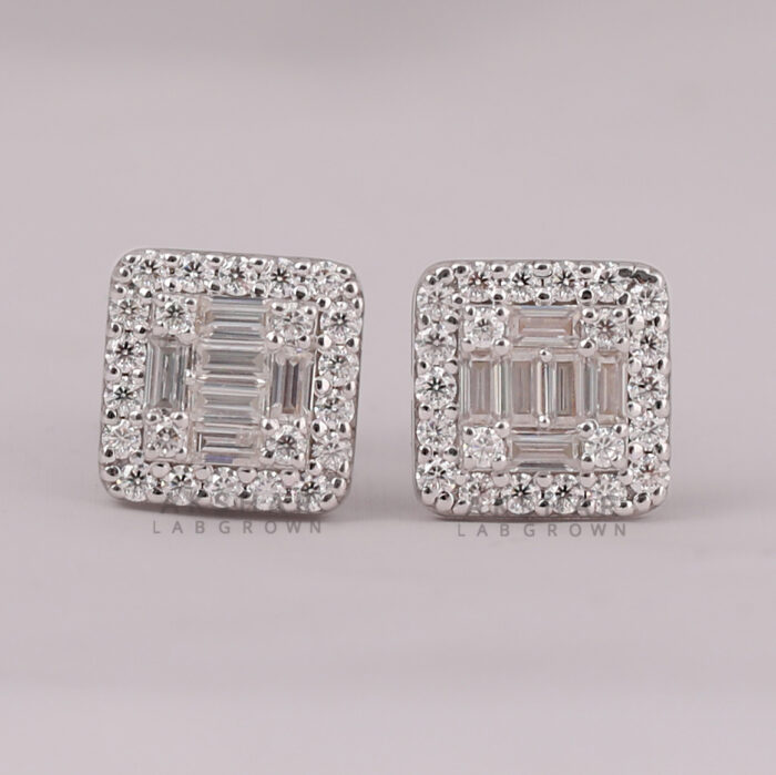 lab grown diamond stud earrings​