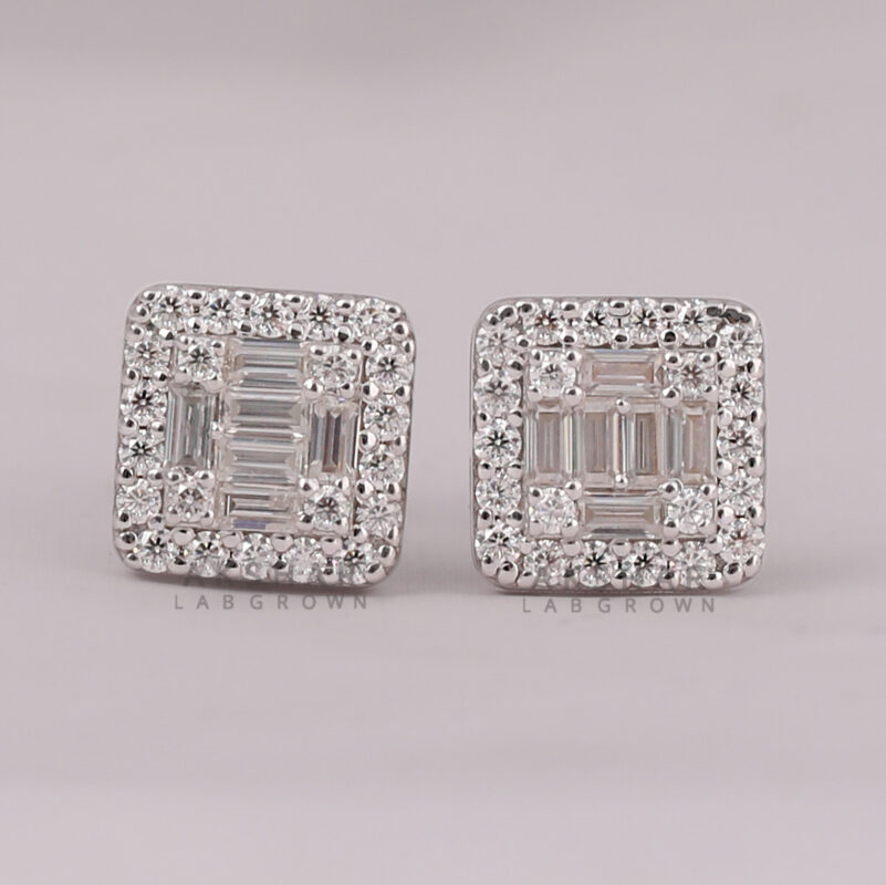 lab grown diamond stud earrings​